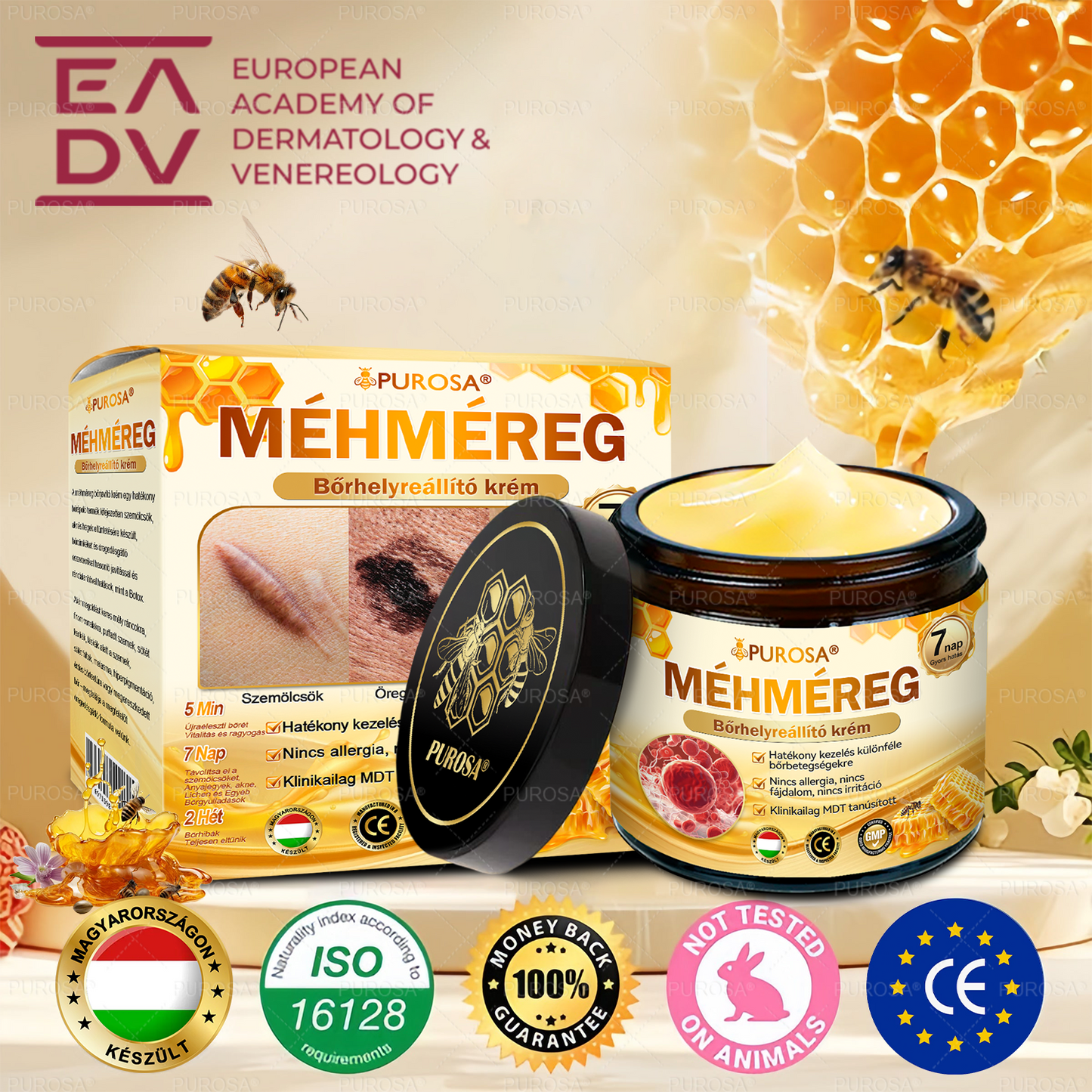 Magyarországról készült és szállított🐝🌸PUROSA® Méhméreg Bőrfelújító Krém 🔥 UTOLSÓ NAP – 80% KEDVEZMÉNY🔥