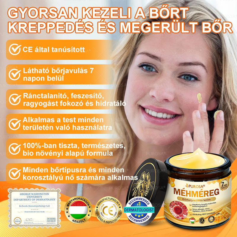 Magyarországról készült és szállított🐝🌸PUROSA® Méhméreg Bőrfelújító Krém 🔥 UTOLSÓ NAP – 80% KEDVEZMÉNY🔥