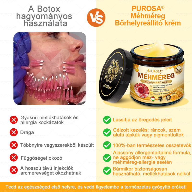 Magyarországról készült és szállított🐝🌸PUROSA® Méhméreg Bőrfelújító Krém 🔥 UTOLSÓ NAP – 80% KEDVEZMÉNY🔥